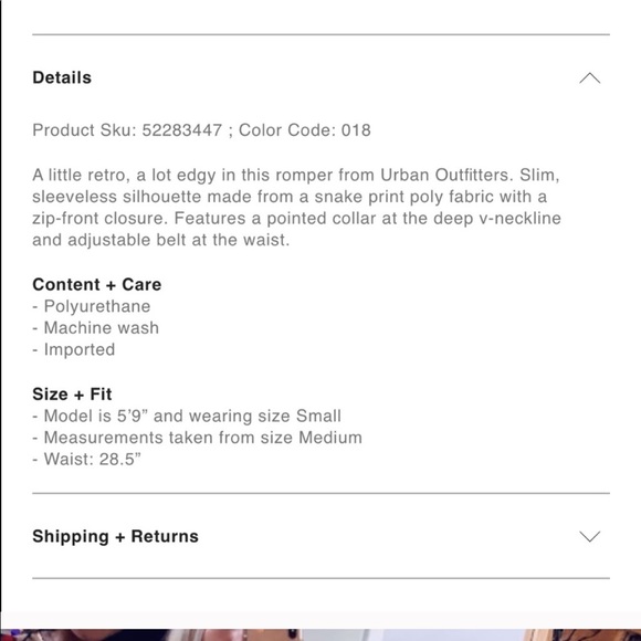 Urban Outfitters Snake Viper Romper NWOT - Picture 4 of 4